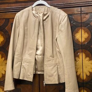 Women's Tan Leather Jacket